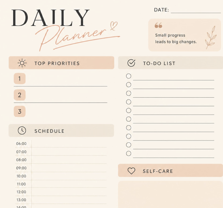 Daily workflow planner